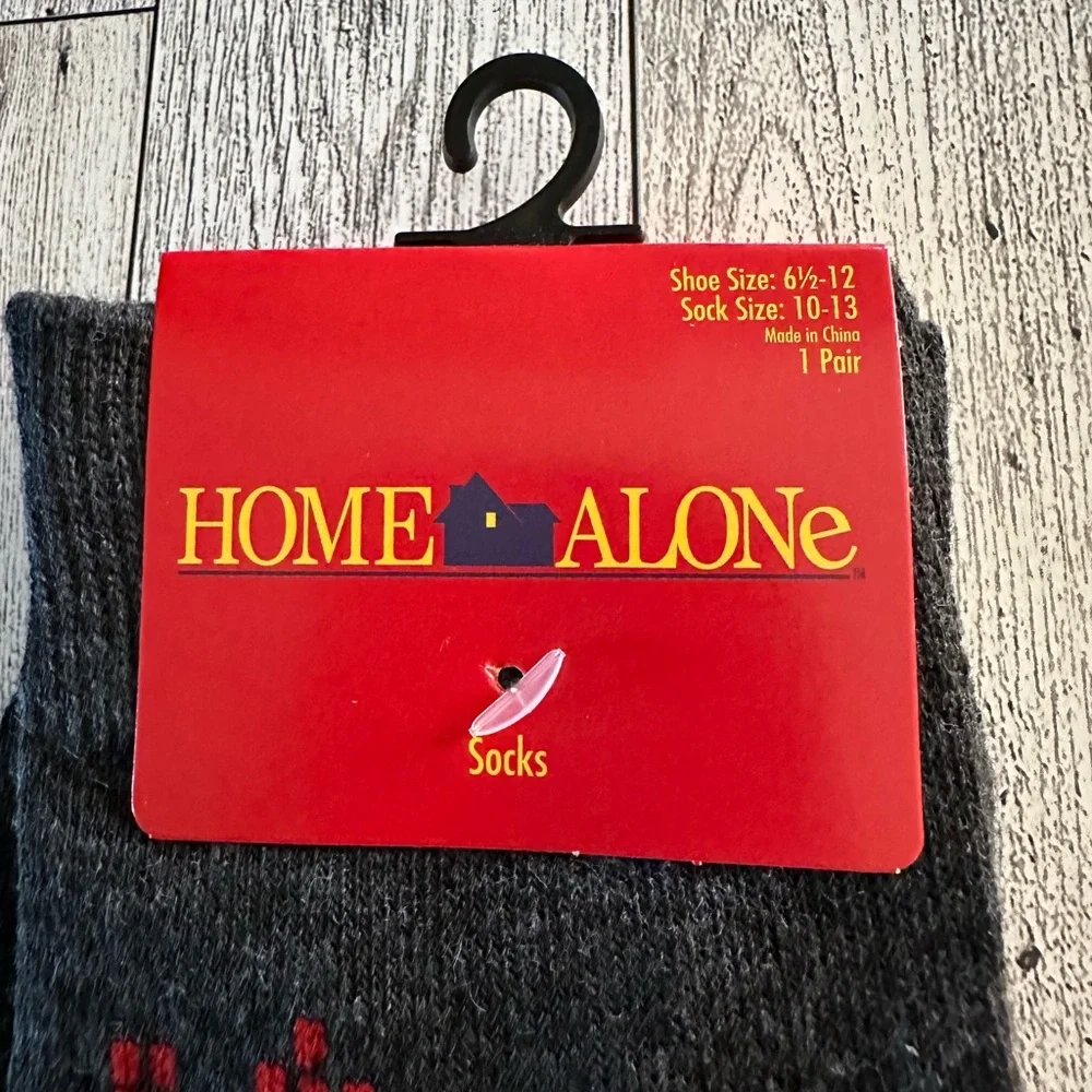 Classic Christmas Movie Home Alone Gray Socks